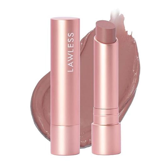 Lawless Forget the Filler Lip Plumping Line Smoothing Tinted Balm - Whisper - Premium Tinted Lip Balm with Natural Ingredients to Plump and Smooth Lips for a Firmer, Fuller Look - 0.09 oz