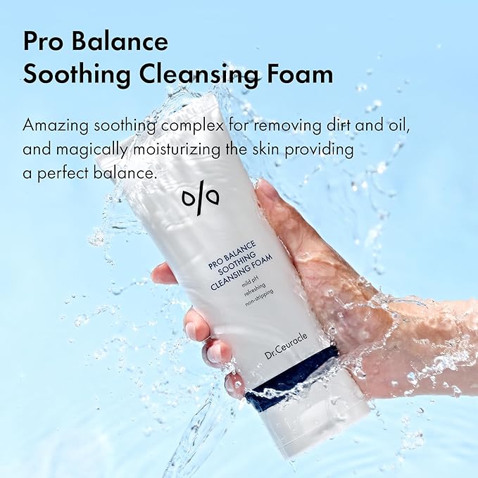 Dr.Ceuracle Pro Balance Soothing Cleansing Foam - Moisture Rich Gel to Foam Daily Cleanser with Refreshing and Hydrating Finish (150 ml / 5.07 fl. oz.)