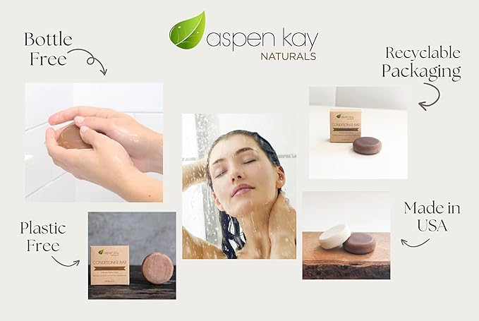 Coconut & Argan Oil Conditioner Bar, Deep Moisturizing for Dry Damaged Hair. Hydrating & Nourishing Solid Conditioner for Curly, Coily & Color Treated Hair, Vegan & Sulfate free, USA Made. 2.3 oz.