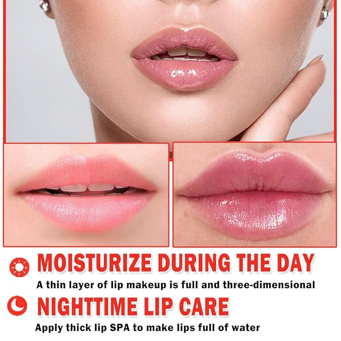 2 PCS Bee Lip Balm Honey Pot, Watermelon & Apple Lime Lip Sleeping Masks Overnight, Hydrating Prevention Dry and Cracked Lip Scrubs Exfoliator Lip Care, Reduces Lip Lines