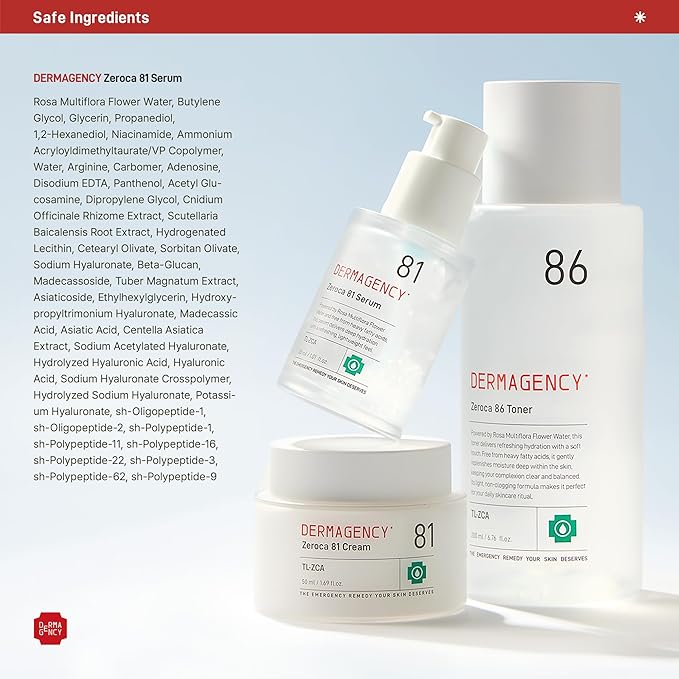 Zeroca 81 Korean Calming Serum for Acne-Prone & Oily Skin – Balances Oil-Water, Soothes Redness, Fades Post-Blemish Marks, Firms & Hydrates (1.01 fl.oz. 30 ml)