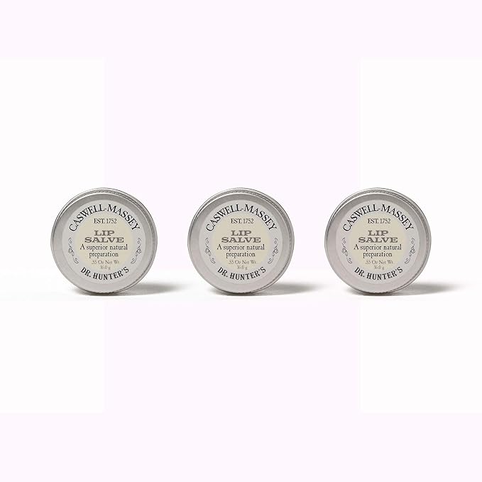 Dr. Hunter’s Lip Salve - All Natural Lip Balm And Moisturizer For Dry, Cracked And Chapped Lips - 0.55 Ounce (3 Pack)