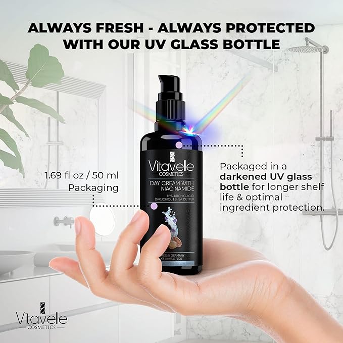 VITAVELLE Niacinamide Cream - Daily Niacinamide Moisturizer for Face - Strengthening Pore Reducer for Face with Plant-Derived Retinol, Shea Butter, & Niacinamide Serum For a Smooth & Even Complexion