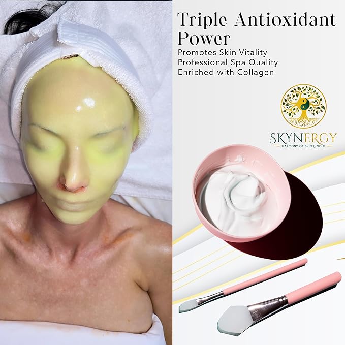 Collagen Boost Jelly Mask - Professional Grade HydroGlo Peel Off Face Mask for Skin Hydration, Radiance, Reduced Fine Lines & Pigmentation Vajafacial Jelly Mask | 12 Applications (30 fl oz)