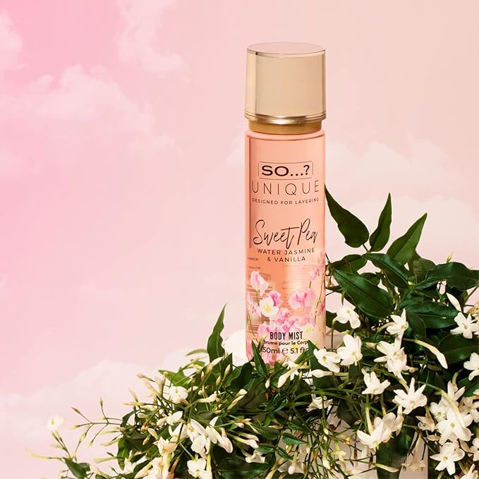 So…? Unique Sweet Pea Body Mist - Perfect Gifts For Women - Vanilla Perfume With Floral, Fruity Notes And Musk - Ideal Perfume For Women - 5.1 oz