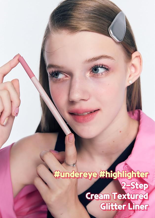 COLORGRAM Under Eye Highlighter Stick - 04 Peach | Silky-Smooth Long-Lasting Highlighter & Contouring Stick for Smudge-Proof, Shining Daily Makeup | K-Beauty Face Highlighters & Luminizers
