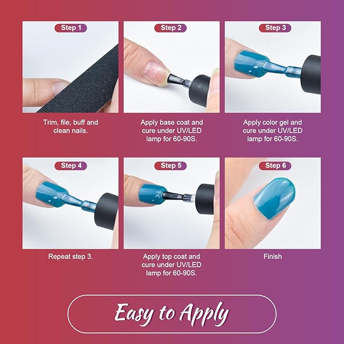 JODSONE Gel Nail Polish Kit with U V Light 32 Colors Gel Polish Set Soak Off Nail Kit Nail Art Salon or Home DIY Manicure Tools Gifts for Women