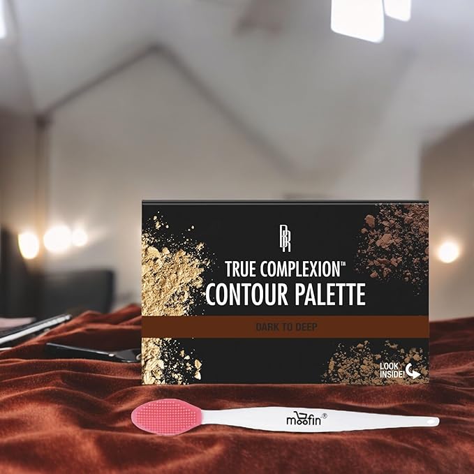 Contour Palette True Complexion, Dark To Deep, With Nose Cleaning Brush, Sculpting Palette Highlighting Powder Contouring Palette, Blendable Shades For Definition [Pack Of 2]