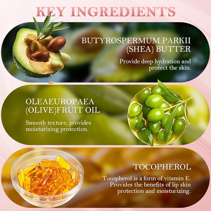 Summer Lip Butter Balm, Moisture and Hydration Lip Gloss, Long-lasting Hydrating Non-Sticky Lip Balm, Soften Dry Lips Lip Care (#Cake, 1Pcs)