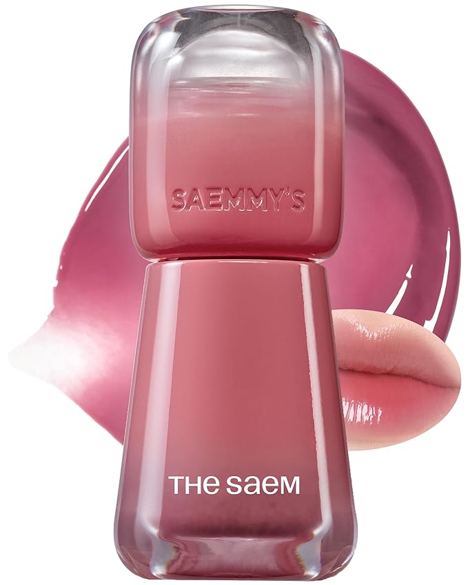 THESAEM Saemmy's Ade Shot Tint - Korean Lip Titnt, Water Gel Lip Stain with Plump Glowy Moisturizing Finish, Buildable Radiant Gloss, Long-Lasting Comfort, 0.1 fl.oz. (04 Violet Gin)
