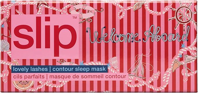 slip Welcome Aboard Contour Sleep Mask | Pure Silk, 100% Mulberry Silk | Contoured Design for Optimal Light Blocking & Comfort