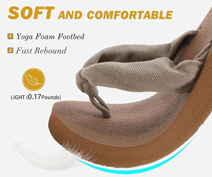 KuaiLu Womens Dressy Sandals Arch Support Yoga Mat Walking Cross Slides Ladies Slip on Orthotic Travel Outfits Slippers Cushion Comfortable