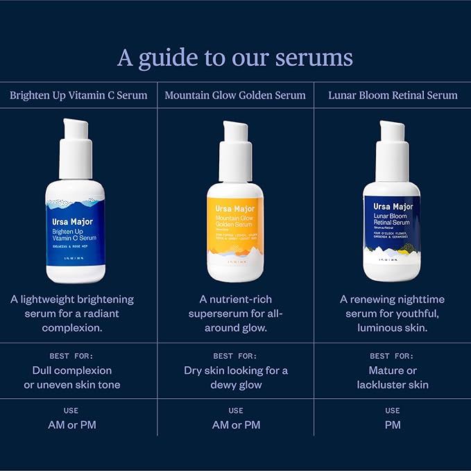 Ursa Major Natural Vitamin C Serum | Brightening Formula Revitalizes Dull Skin and Smooths Skin's Tone | Targets Wrinkles, Sagging and Loss of Firmness | Vegan, Non-Toxic, Cruelty-Free | 1 ounce
