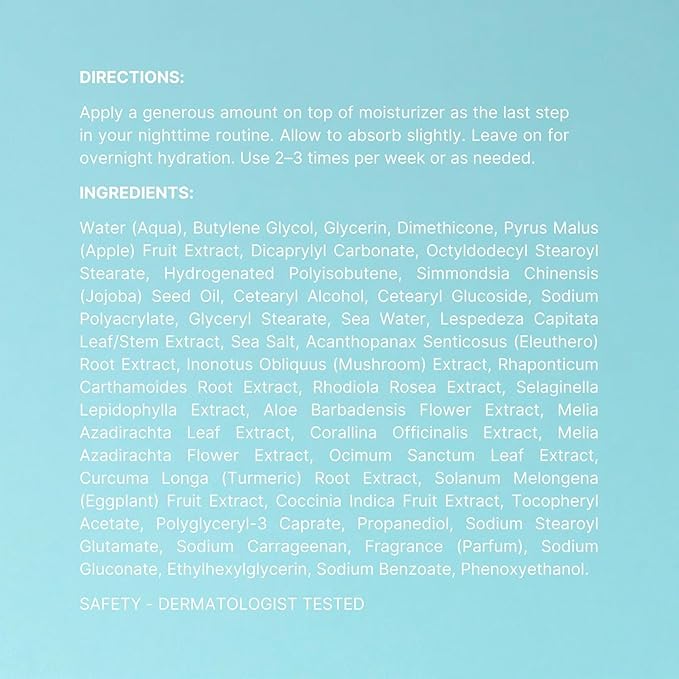 NuSkin NUTRICENTIALS Pillow Glow Sleeping Mask | Overnight Hydration | Bioadaptive Botanical Complex | Red Algae | Apple Extract | Deep Sea Water | Skin Glowing & Pore Minimizing | 2.5 Fl Oz | 1 Pack