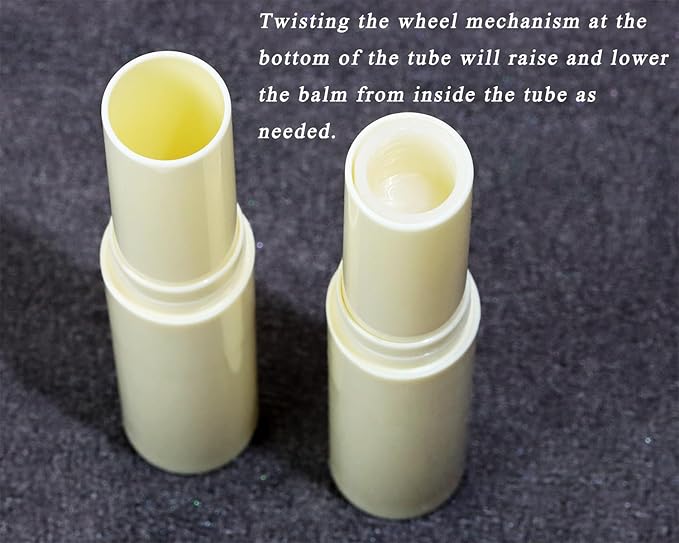 0.14oz Empty Flavored Lip Balm Container Tubes Plastic Homemade Moisturizing Lip Stick with Caps Bulk Fit for Women Adult DIY Making Supplies, 25 Count (Beige)