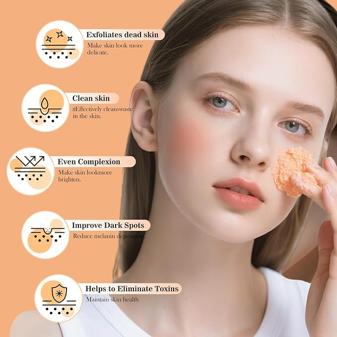 Vitamin C Face Scrub, Deep Cleansing Exfoliating Face Wash Scrubs for Women Men, Facial Exfoliating Scrub, Anti Aging, Anti Oxidant Facial Scrubs for All Skin Types