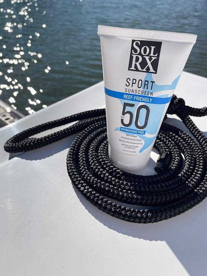 SolRX SPORT SPF 50 Sunscreen, Oxybenzone Free, Broad Spectrum UVA/UVB, Fragrance Free, Reef Friendly (Pack of 2)