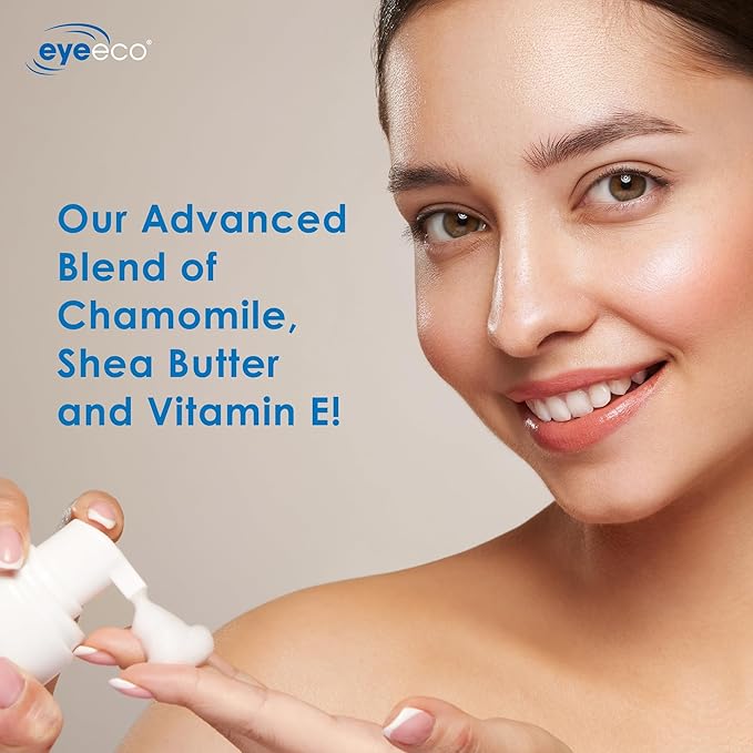 Gentle Tea Tree Oil Foaming Facial Cleanser – 1.6oz – Non-Irritating Eyelid Cleanser & Face Wash with Tea Tree, Chamomile & Shea Butter