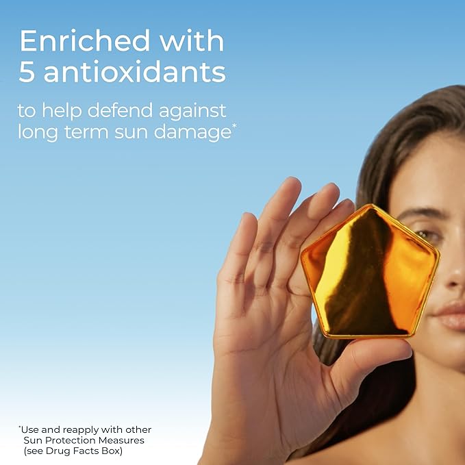 Eucerin Sun Tinted Age Defense Face Sunscreen Lotion SPF 50 with Hyaluronic Acid, Tinted Sunscreen for Face, Blendable Tint for All Skin Tones, Non Comedogenic and Hypoallergenic, 2.5 Fl Oz Bottle