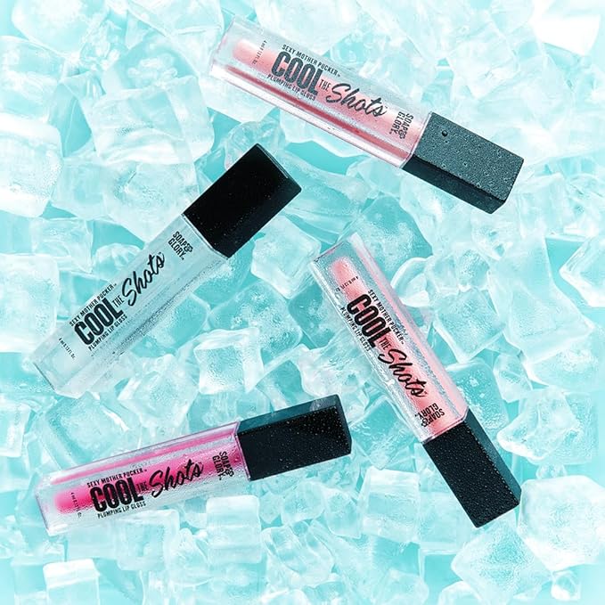 Soap & Glory SMP Cool The Shots Plumping Lip Gloss - Hydrating & Cooling Lip Plumper - Infused with Menthol & Vitamin E - High Shine, Glossy Finish - Vegan & Cruelty-Free - Clear (4ml)