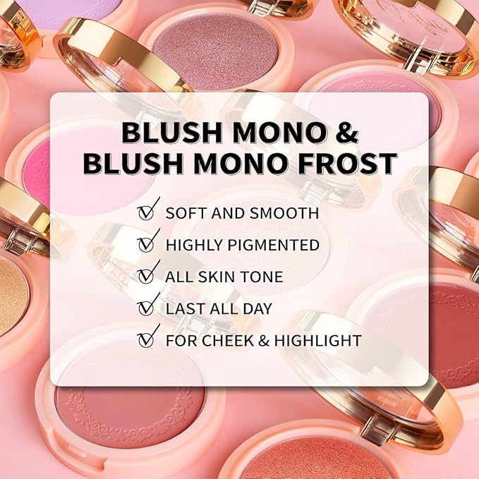 Oulac Shimmery Blush Makeup| 2 in 1 Powdery Cream Blush & Highlighter| Golden Hour Makeup Bronzer Illuminating | Rich Colors &Blendable | Vegan & Cruelty-Free| F08 Glow Gold 4.8g