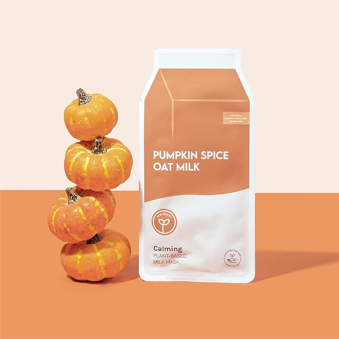ESW Beauty Pumpkin Spice Oat Milk – Calming Plant-Based Milk Face Mask – Pumpkin Extract for Dry, Sensitive Skin – Soothes, Reduces Oil & Fights Breakouts
