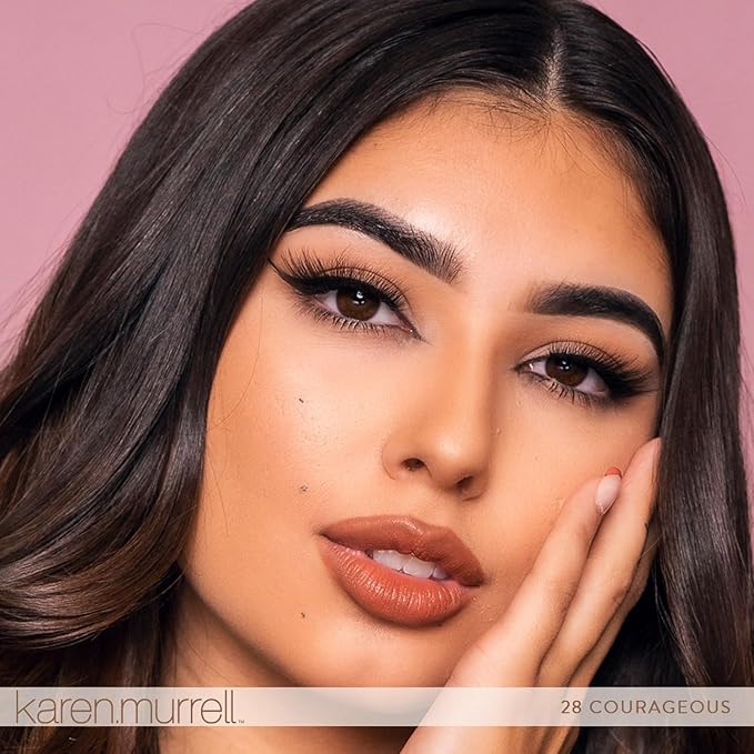 Karen Murrell - Natural Lip Stick - Lipstick 28 Courageous - Brown Lipstick - Matte Finish, 100% Natural Ingredients, Moisturizes & Hydrates Lips - Paraben & Cruelty Free