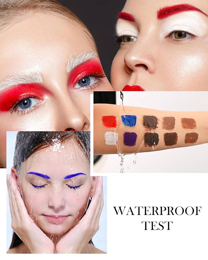 Tinted Eyebrow Gel Mascara- 1Pcs Long Lasting Waterproof Burgundy Tinting Eye Brow Glue Colored Mascara, Dark Red Brow Filler Curling rimel de pestañas, Mother's Day Eye Makeup Gift for Women Girl-#11