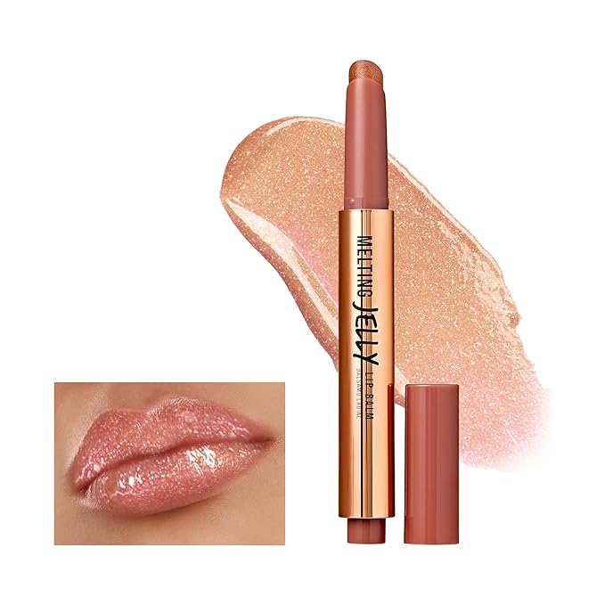 KISS NEW YORK Professional Melting Jelly Lip Balm, High Shine & Moisturizing Lip Stick, Long Lasting, Plumping Effect Look, Non-Sticky & Not Cakey, Easy Application & Natural Coverage (Chili Mango)