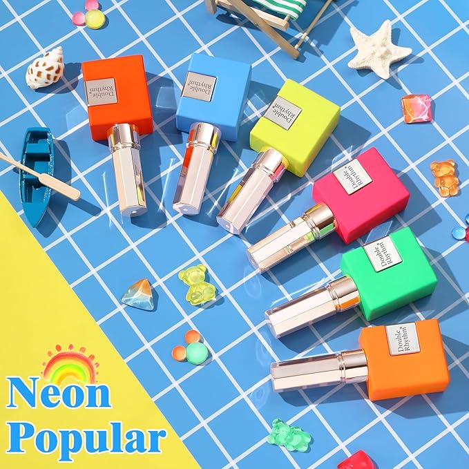 Double Rhythm 6 Pcs 15 ML Gel Polish Set Same Color Same Bottle Soak Off Gel Polish Kit Nail Art Manicure Salon DIY at Home for Women (Pastel Red Pink Orange Yellow Green-T6-11)