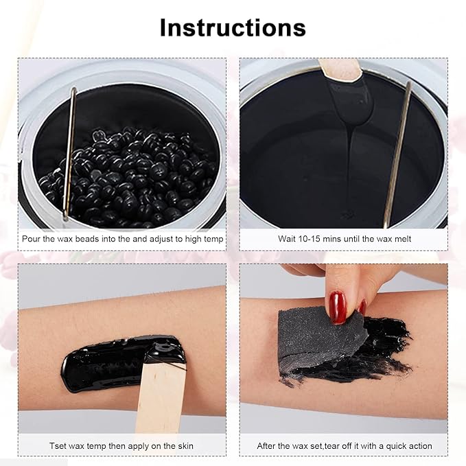 PURPLESKY Painless Wax Beads, 40oz Hard Wax Beads Bulk for Hair Removal, Bikini Wax for Nose Waxing for Leg, Underarm, Eyebrow, Salon Gift Waxness