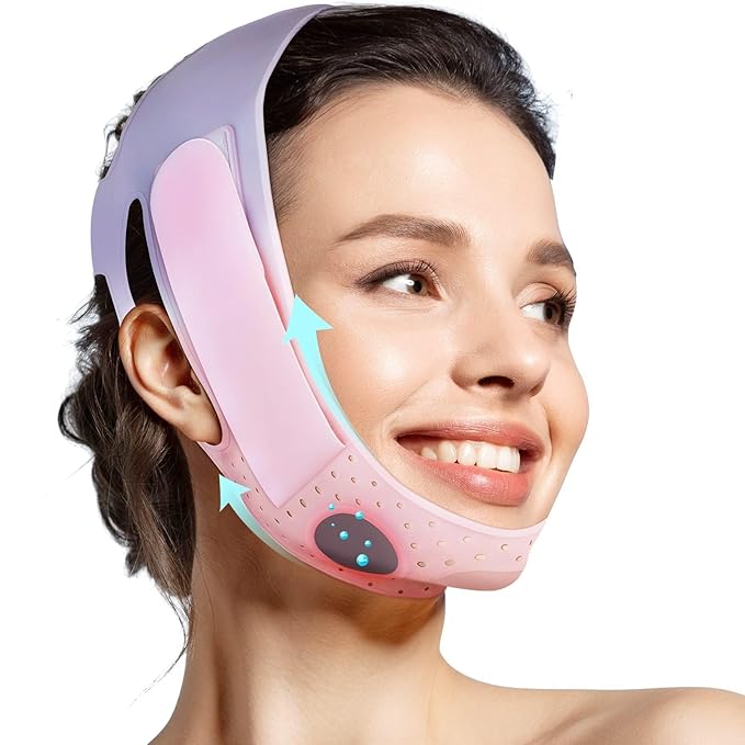 Chin Strap for Sleeping, Double Chin Reducer, Face Lifting Band for Men Women, Anti Snoring Device, Jawline Shaper