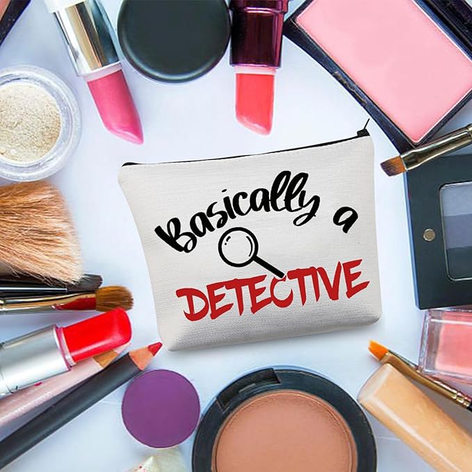 BDPWSS Basically A Detective Makeup Bag True Crime Gift True Crime Junkie Gift True Crime Lovers Gift True Crime Podcast Gift (basically detective)