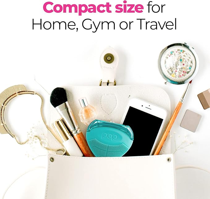 Pop Sonic Strawberry 3 in 1 Skin Exfoliating Cleanser Clean Massage Exfoliate - Turquoise