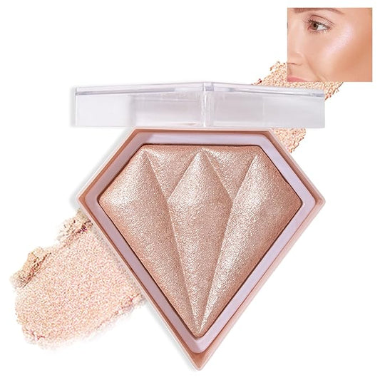 White Highlighter Makeup Palette Face Highlighter Powder Iluminadores De Maquillaje Narutal Shimmer Glitter Highlighter Contour Powder Makeup Palette-04 Ginger Color