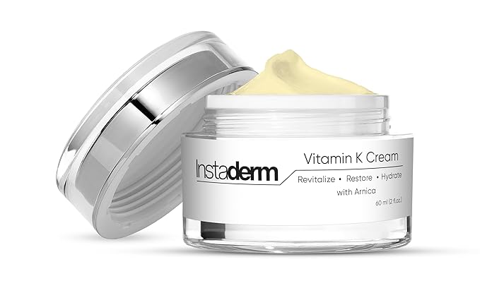 Vitamin K Cream- Bruise Healing Formula with Arnica. Dark Spot Moisturizer for Bruising, Spider Veins & Broken Capillaries. Repair Under Eye Dark Circles, & Puffiness.