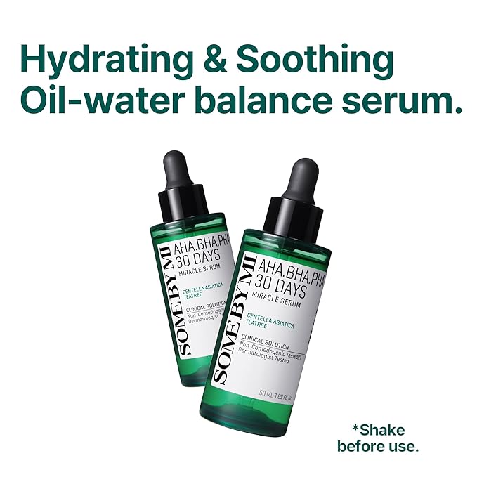 SOME BY MI AHA BHA PHA 30 Days Miracle Serum - 1.69oz, 50ml - Daily Centella Ampoule Serum with Niacinamide for Soothing, Calming and Clear Skin - Pore, Sebum and Blackhead Care - Korean Skin Care