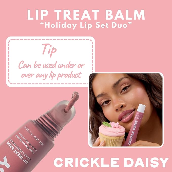 Lip Treat Balm - Hydrating & Nourishing Lip Balm with Avocado, Olive, and Coconut Oils - Softening Lip Moisturizer & Protection for Very Dry Lips - 1x Sugar Blossom & 1x Chocolate, 0.7oz