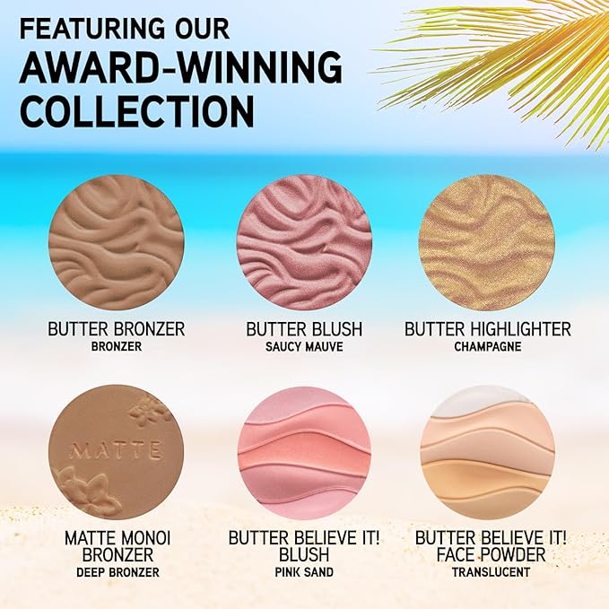 Physicians Formula Butter Dream Team Palette Makeup Gift Set, Bronzer, Blush, Face Powder, Dermatologist Approved