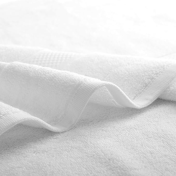 Fluffy Cotton Bath Towels Set650GSM,2-Piece Set, Thickened and Enlarged(31.5x63 inches),Super Absorbent,Soft,Suitable for Hotel, Bathroom, Swimming Pool, SPA,Gift(2, White, 31.5x63in)