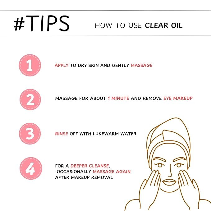 SWANESS Clear Oil, Japanese Premium Skincare Oil Cleanser – Anti-Aging Makeup Remover & Massage with Rice Power for Deep Pore Cleansing, Waterproof Mascara, Sunscreen & Radiant Skin