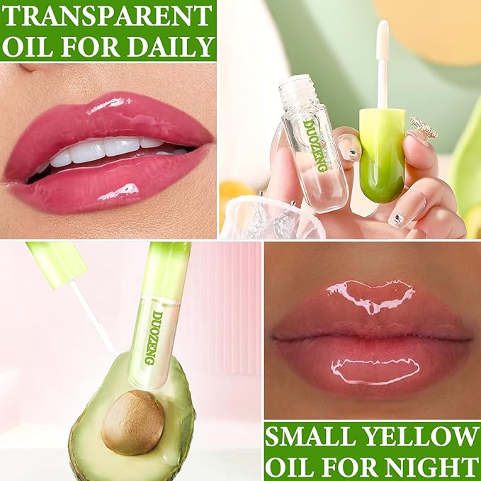 Lip Plumper Set,Lip Plumper Oil Gloss Moisturizing Lip Plumper Lip Care Serum,Hydrating Plump Gloss Reduce Fine Lines,Lip Plumper for Day & Night Use Set C（3Pcs）