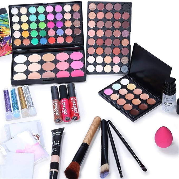 Multi-purpose Makeup Kit All-in-One Makeup Gift Set Colours Mix Eyeshadow Concealer Lip Gloss Pressed Powder and Powder Blusher Cosmetic Makeup Palette Set Kit #093