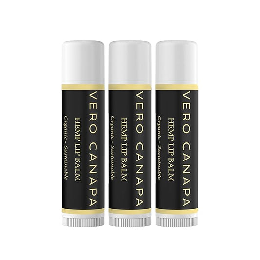 Vanilla Organic Hemp Lip Balm with SPF - 3 Pack | Lip Moisturizer |Sunscreen Lip Balm | SPF Lip Balm | Lip Care | Lip Balm Hydrating | Lip Balm Bulk | Lip Balm SPF | Lip Care Products