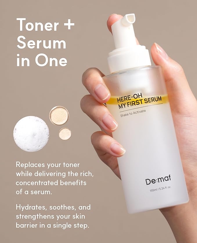 Here-Oh My First Hydrating Serum with Hyaluronic Acid | Facial Serum for Glowing Skin & Skin Barrier Repair | Korean Serum for Dry Skin & Sensitive Skin (1.69 fl oz)
