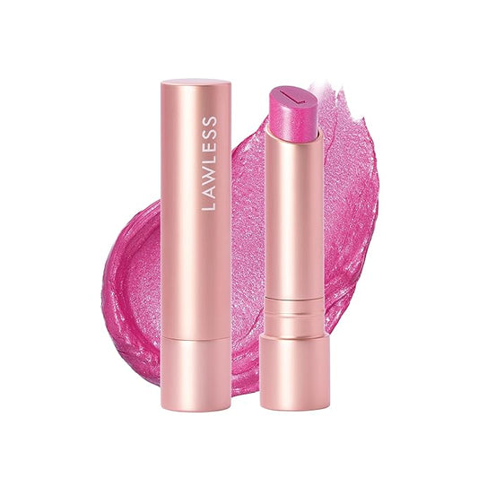 Lawless Forget the Filler Lip Plumping Line Smoothing Tinted Balm - Candy Girl - Premium Tinted Lip Balm with Natural Ingredients to Plump and Smooth Lips for a Firmer, Fuller Look - 0.09 oz
