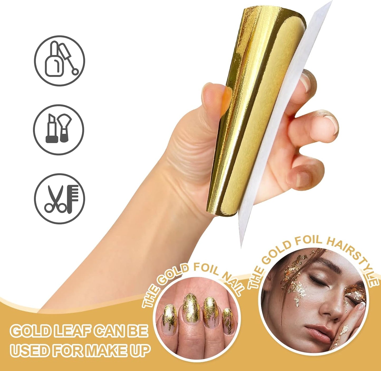 200pcs BUBIMON Imitation Rose Silver Gold Leaf Sheets Gold Foils Sheets Nail Foil for Paint, Resin, Nails, Jewelry, Slime, Arts, Gilding Crafting, Decoration, Sculpture, Furniture