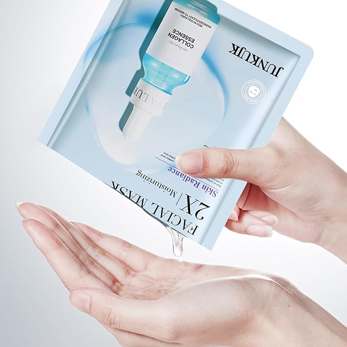 3 Pack Collagen Face Sheets Mask,Hydrating Face Masks Skincare,Moisturizing Facial Masks for Women and Men,Overnight Face Mask Skin Care for All Skin Types