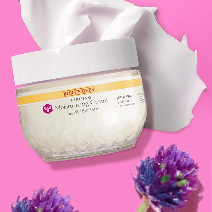 Burt's Bees Skin Care Stocking Stuffers, Face Moisturizer, Firming Face Cream, Anti-Aging Retinol Alternative, Moisturizing Natural Origin Skin Care Christmas Gifts, 1.8 Ounce