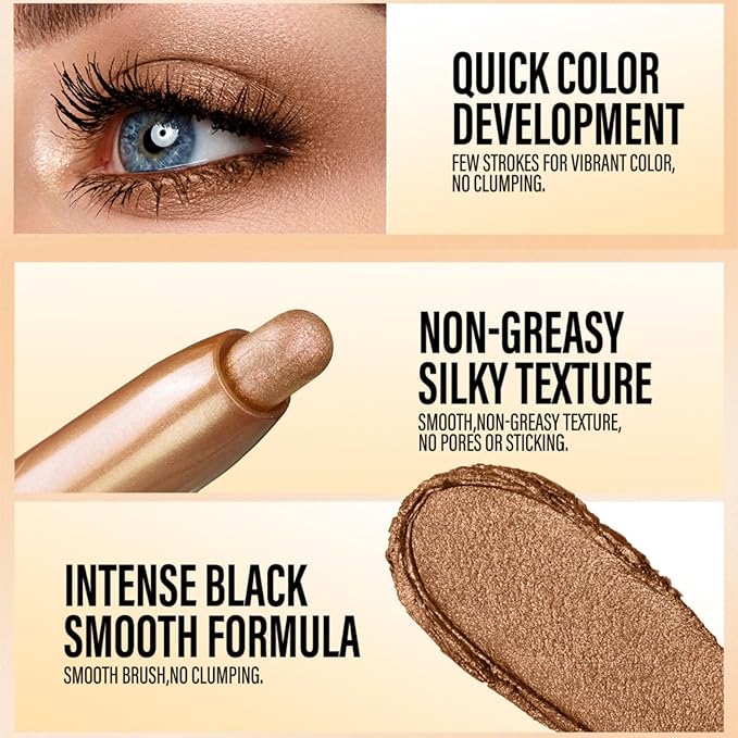 Jolilab Eyeshadow Stick Set, 6 Colors Matte Professional Bright-Colored Contouring and Highlight Stick, Cream Waterproof Long Lasting High Pigmented Eye Shadow. (6, Set A)